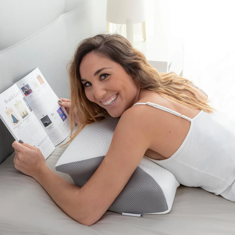 Ergonomisk Memory Foam Pude - Optimal Nakke- og Rygstøtte