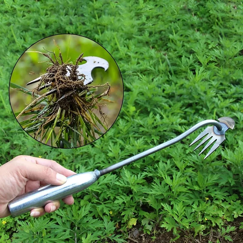 Ergonomisk Ukrudtsfjerner i Manganstål for Effektivt Havearbejde
