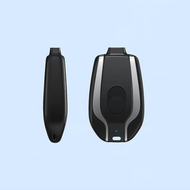 Nøglebundt Powerbank - Hurtig Opladning til iOS og Type-C