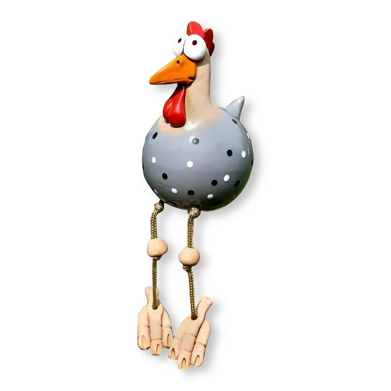 Storøjet Havehane i Håndmalet Harpiks | Vejrbestandigt Design