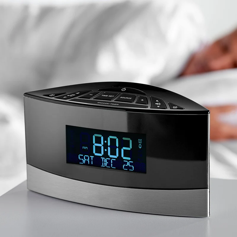 Vækkeur med Hvid Støj & FM Radio for Bedre Søvn