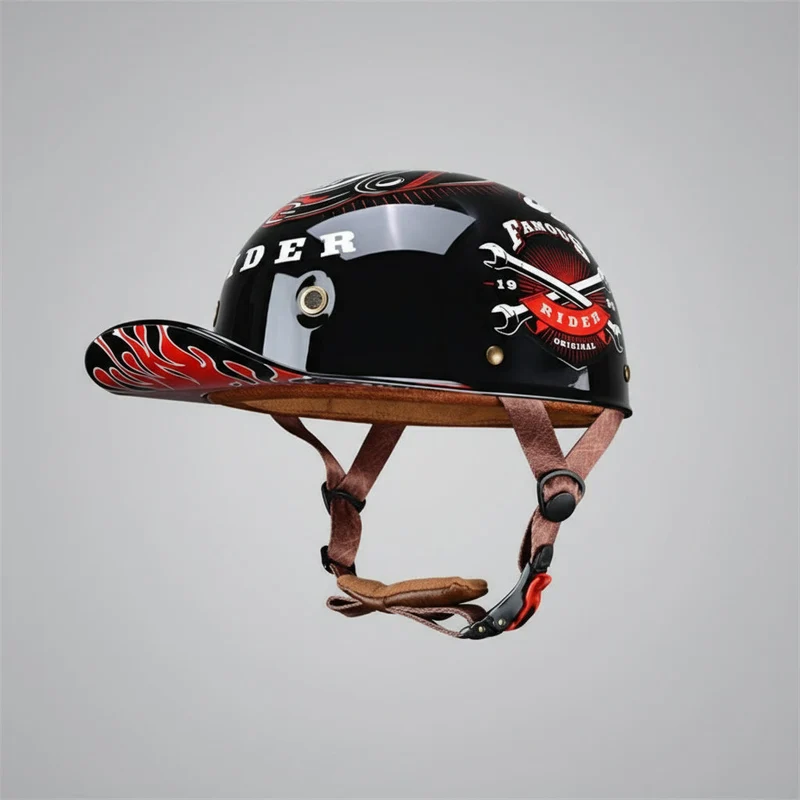 Let og Sikker Halvhjelm i Baseball Cap Stil med UV Visir