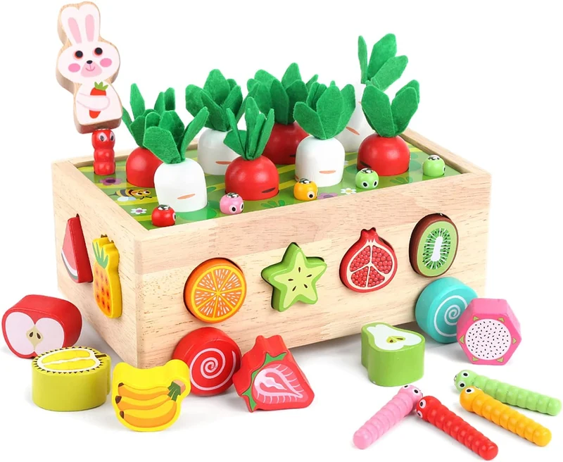 Montessori Formesortering i Træ til Småbørn | Læringslegetøj 1-3 År