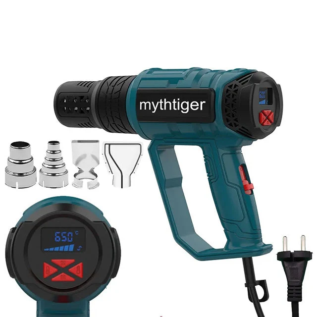 Effektiv Varmepistol 2000W - Justerbar Temp. & 4 Dyser