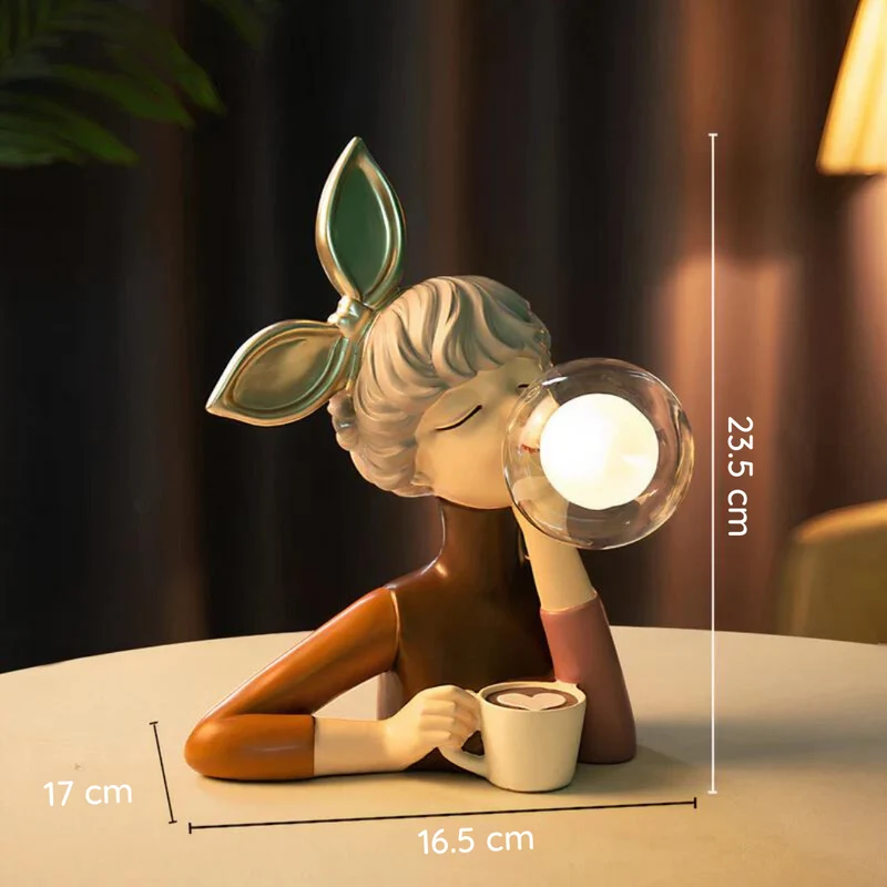 Håndlavet Natlampe med Elegant Design og Naturlig Finish