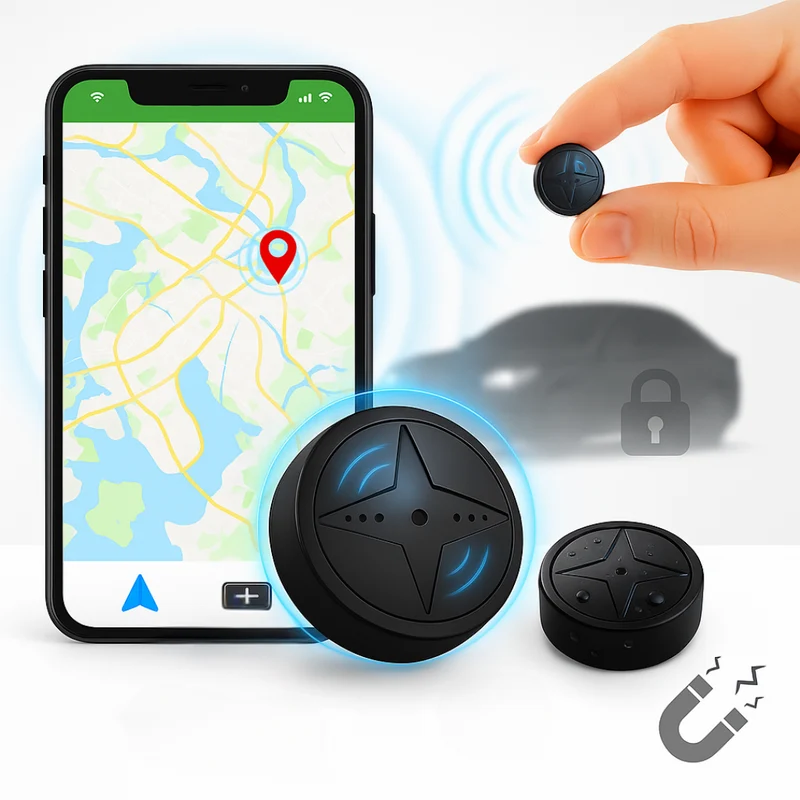 Effektiv GPS Tracker til Køretøjer med Magnetisk Montering