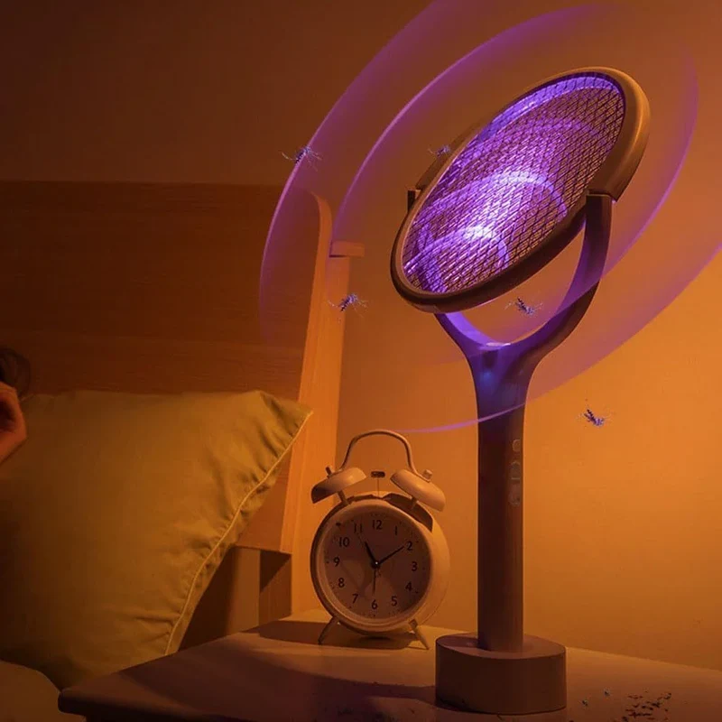 Effektiv Elektrisk Fluesmækker med Roterende Hoved & USB Opladning
