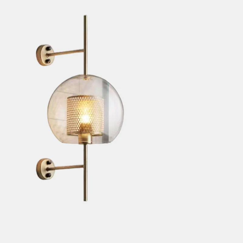 Stilfuld Væglampe med Sekskantet Design og Varmt Lys