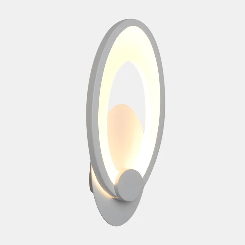 Elegant Oval LED-væglampe med Justerbart Stemningslys