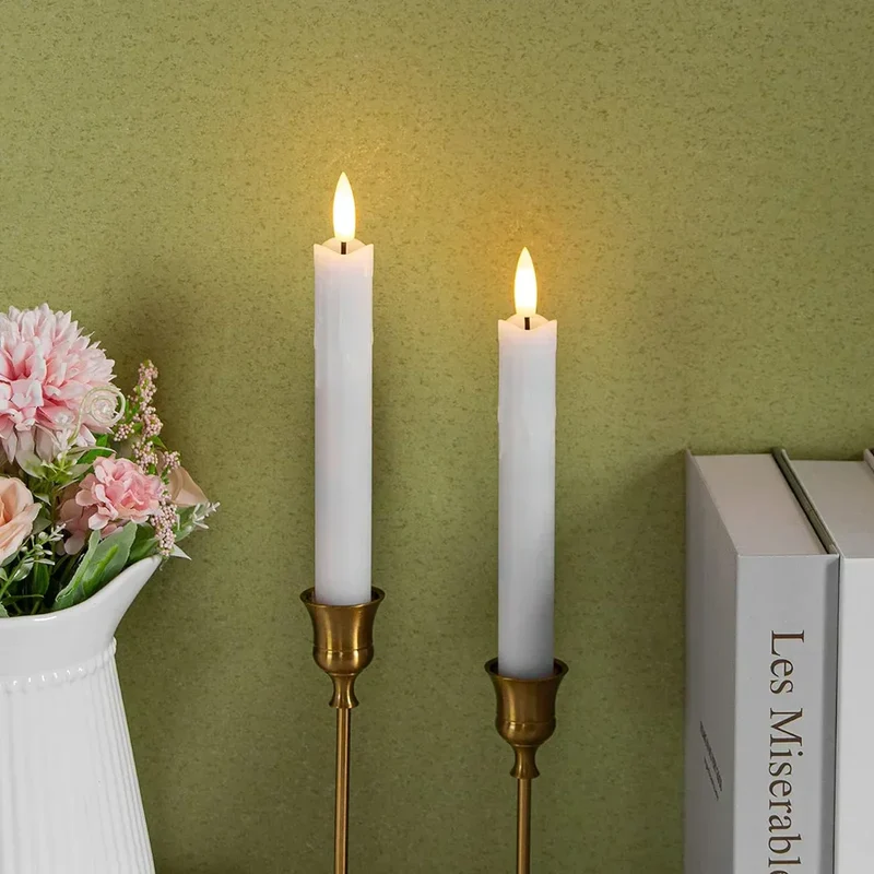 Sikker LED Stearinlys med Naturtro Flammeeffekt