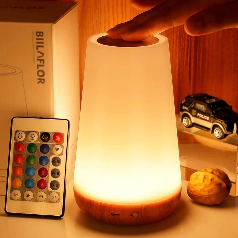 Stilfuld LED Bordlampe med Touch og Justerbar Lysstyrke