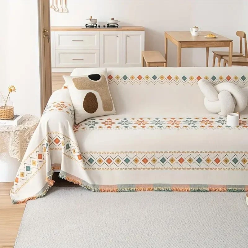 Bohemian Sofaovertræk med Tofs: Komfort og Stilfornyelse