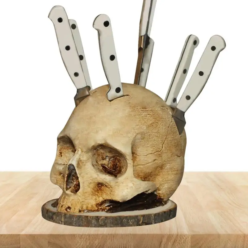 Gothic Skull Kniv Organizer Holder