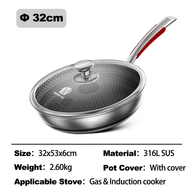 Safe Cook Nonstick Antibakteriel Rustfrit Stål Pande