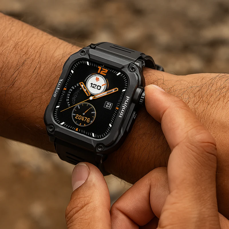 Robust Udendørs Smartwatch – Holdbarhed og Fitness i Fokus