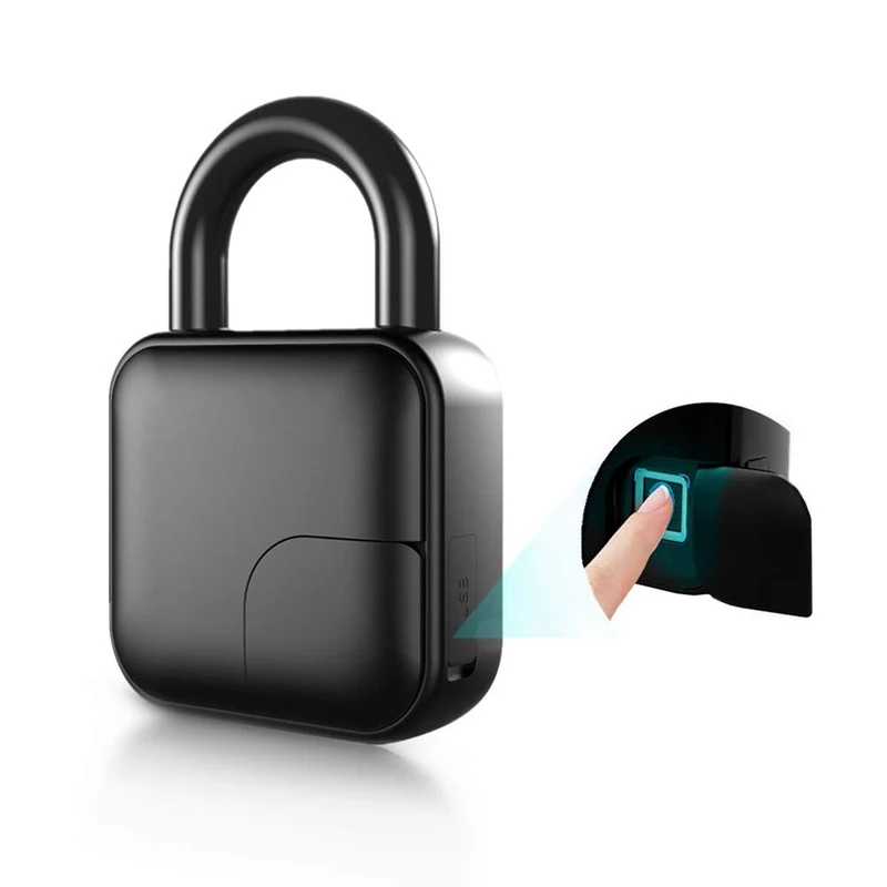 Fingeraftryk Auto USB Genopladeligt Lås