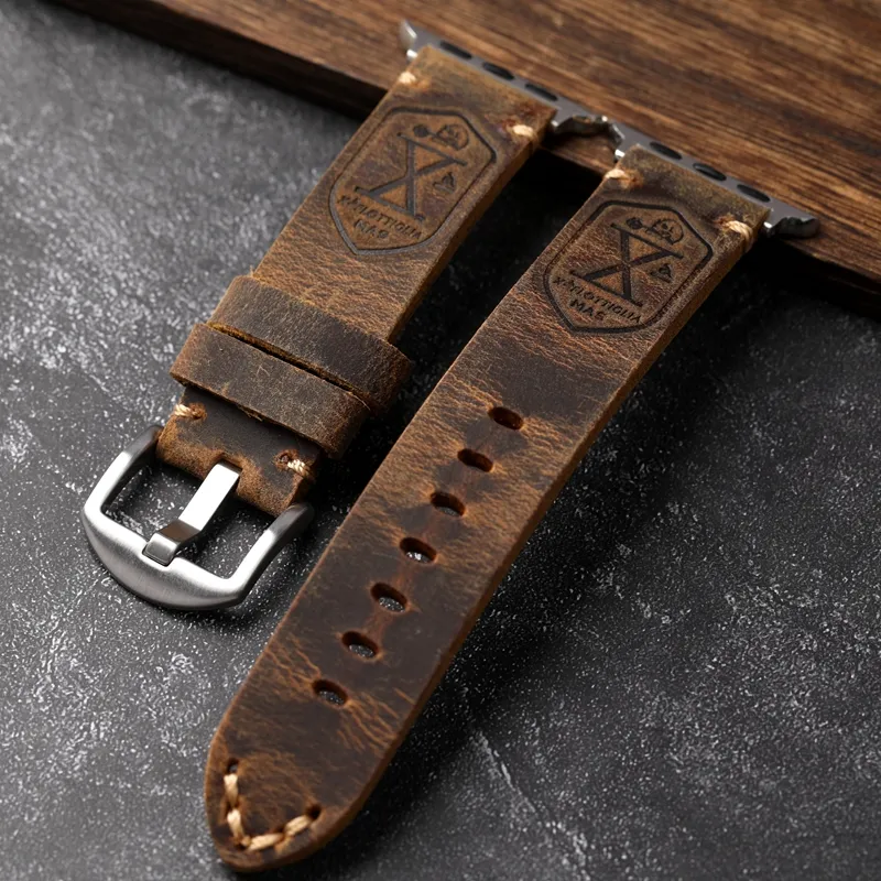 Eksklusivt Håndlavet Læderarmbånd til Apple Watch