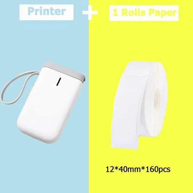 Bærbar Mini Trådløs Etiket Lommeprinter