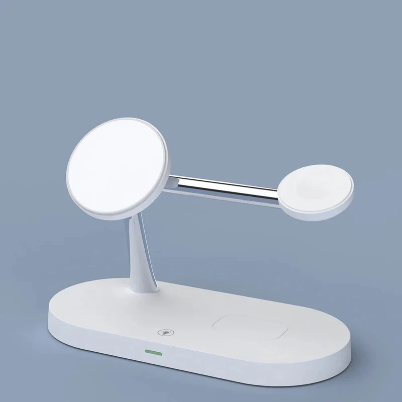 Smart 5-i-1 Opladningsstation med Nattelys – Effektiv og Pladsbesparende