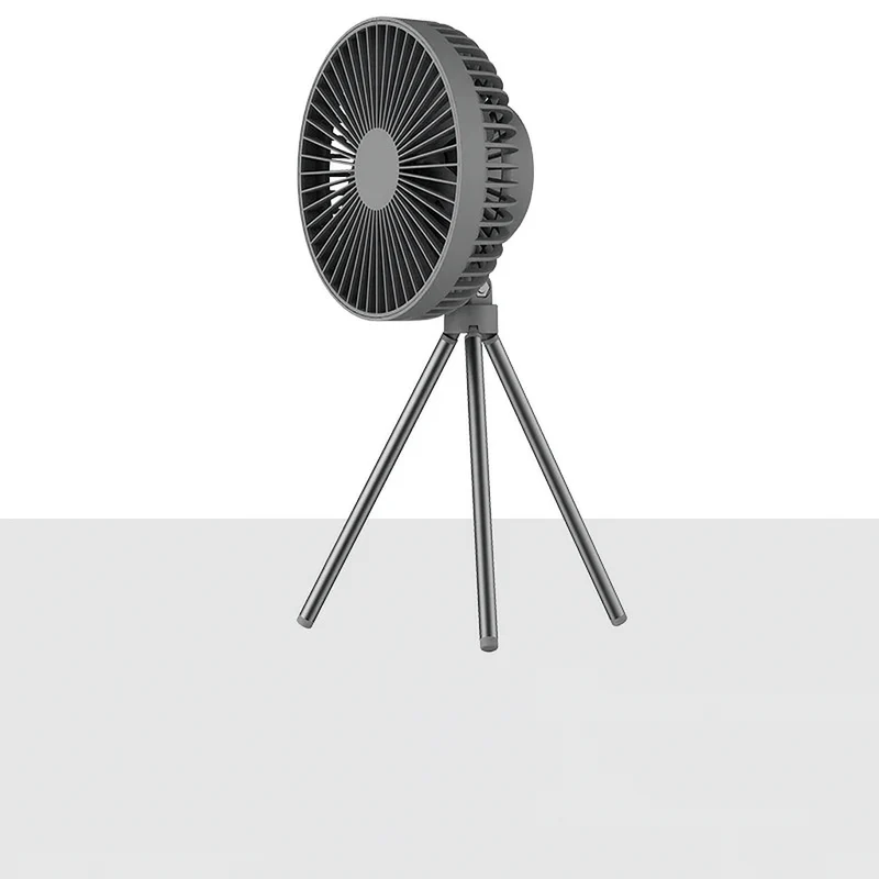 Genopladelig Campingventilator med LED & Powerbank